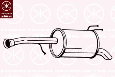 165073 KLOKKERHOLM Глушитель выхлопных газов конечный