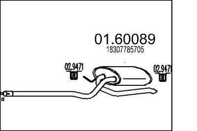 0160089 MTS Глушитель выхлопных газов конечный