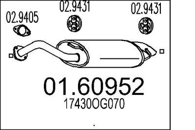 0160952 MTS Глушитель выхлопных газов конечный