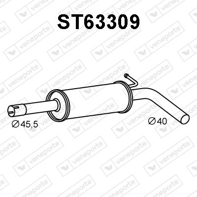 ST63309 VENEPORTE Предглушитель выхлопных газов