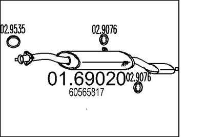 0169020 MTS Глушитель выхлопных газов конечный