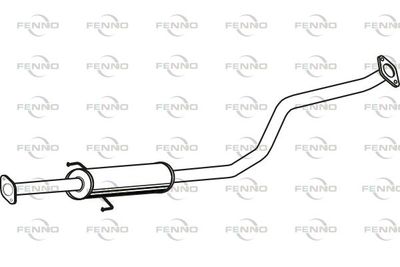 P3150 FENNO Средний глушитель выхлопных газов