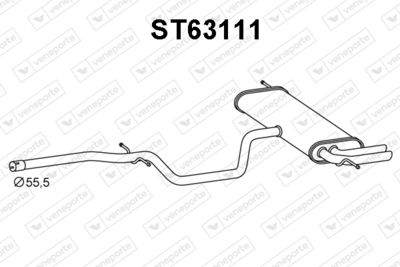 ST63111 VENEPORTE Глушитель выхлопных газов конечный