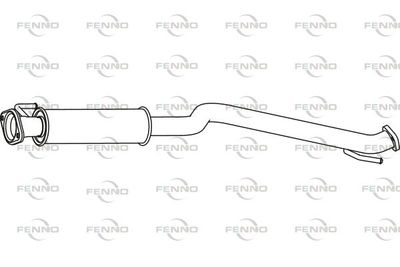 P6287 FENNO Средний глушитель выхлопных газов