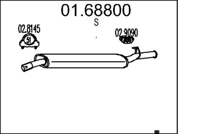 0168800 MTS Глушитель выхлопных газов конечный