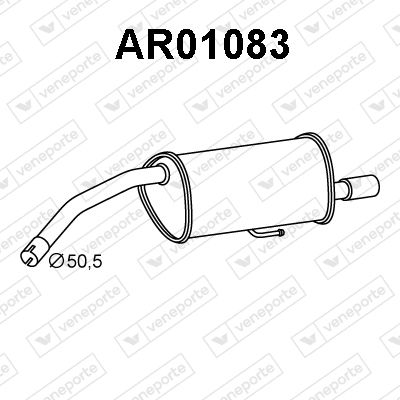 AR01083 VENEPORTE Глушитель выхлопных газов конечный