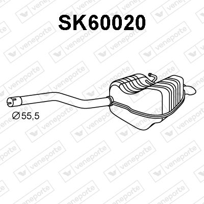 SK60020 VENEPORTE Глушитель выхлопных газов конечный