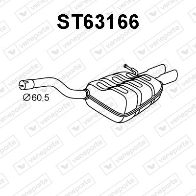 ST63166 VENEPORTE Глушитель выхлопных газов конечный