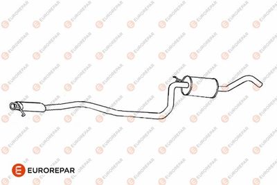 E12805L EUROREPAR Средний глушитель выхлопных газов