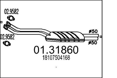 0131860 MTS Предглушитель выхлопных газов