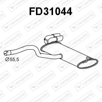 FD31044 VENEPORTE Глушитель выхлопных газов конечный