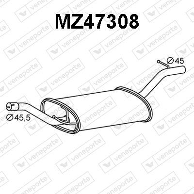 MZ47308 VENEPORTE Глушитель выхлопных газов конечный