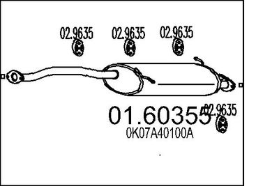 0160355 MTS Глушитель выхлопных газов конечный