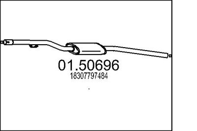0150696 MTS Средний глушитель выхлопных газов