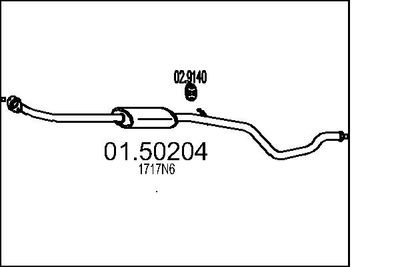 0150204 MTS Средний глушитель выхлопных газов