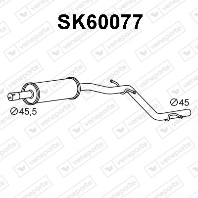 SK60077 VENEPORTE Предглушитель выхлопных газов