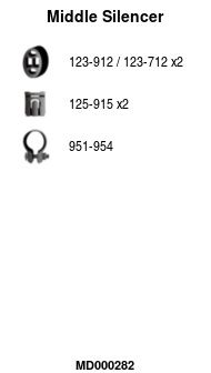 MD000282 FA1 Средний глушитель выхлопных газов