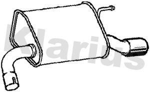 221751 KLARIUS Глушитель выхлопных газов конечный