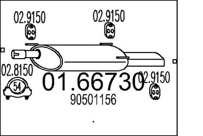 0166730 MTS Глушитель выхлопных газов конечный