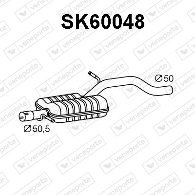 SK60048 VENEPORTE Предглушитель выхлопных газов