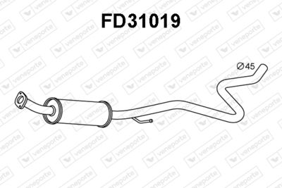 FD31019 VENEPORTE Предглушитель выхлопных газов