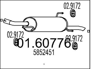 0160776 MTS Глушитель выхлопных газов конечный