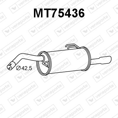 MT75436 VENEPORTE Глушитель выхлопных газов конечный