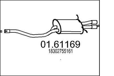 0161169 MTS Глушитель выхлопных газов конечный