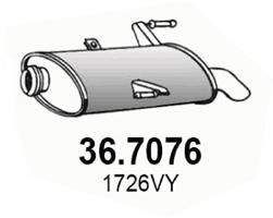 367076 ASSO Глушитель выхлопных газов конечный