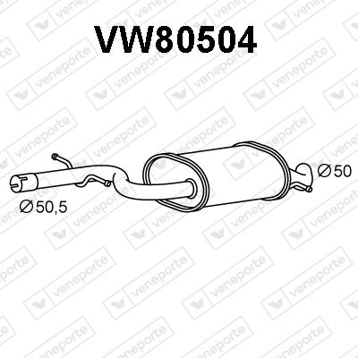 VW80504 VENEPORTE Предглушитель выхлопных газов