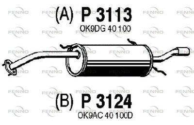 P3113 FENNO Глушитель выхлопных газов конечный