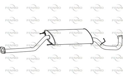 P31101 FENNO Средний глушитель выхлопных газов