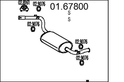 0167800 MTS Глушитель выхлопных газов конечный