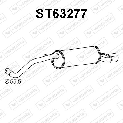 ST63277 VENEPORTE Глушитель выхлопных газов конечный