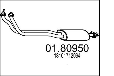0180950 MTS Средний глушитель выхлопных газов
