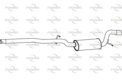 P72044 FENNO Средний глушитель выхлопных газов