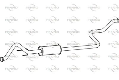 P17076 FENNO Средний глушитель выхлопных газов