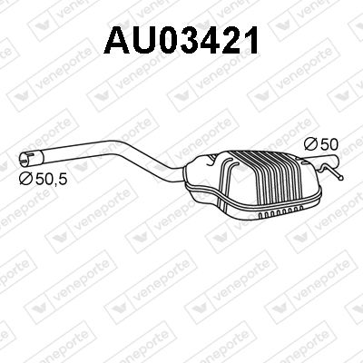 AU03421 VENEPORTE Глушитель выхлопных газов конечный