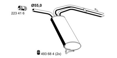 048071 ERNST Глушитель выхлопных газов конечный