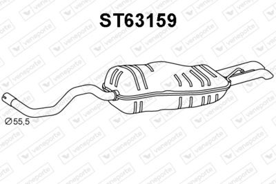 ST63159 VENEPORTE Глушитель выхлопных газов конечный