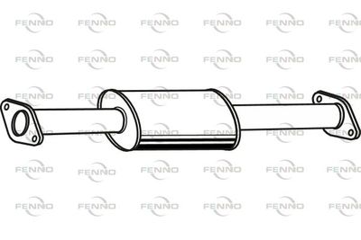 P2900 FENNO Средний глушитель выхлопных газов