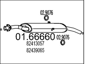 0166660 MTS Глушитель выхлопных газов конечный
