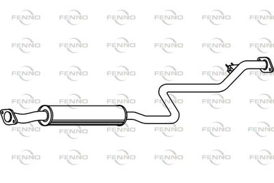 P3536 FENNO Средний глушитель выхлопных газов