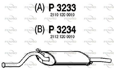 P3234 FENNO Глушитель выхлопных газов конечный