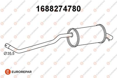 1688274780 EUROREPAR Глушитель выхлопных газов конечный