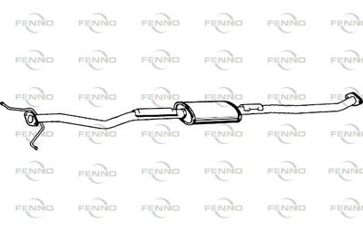 P3139 FENNO Средний глушитель выхлопных газов