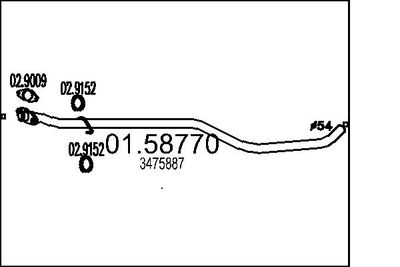 0158770 MTS Средний глушитель выхлопных газов