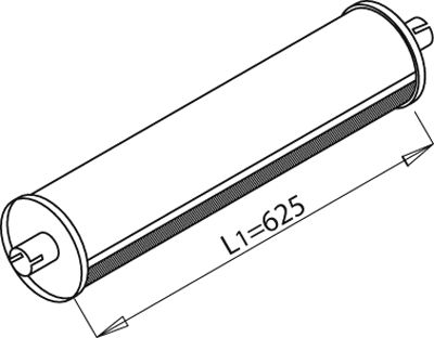 50305 DINEX Средний  конечный глушитель ОГ