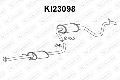 KI23098 VENEPORTE Глушитель выхлопных газов конечный