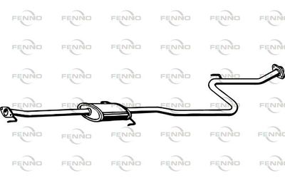 P6721 FENNO Средний глушитель выхлопных газов